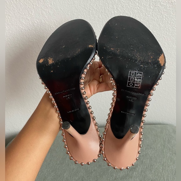 Alexander Wang Nova Mule Slides 95mm Sand Stone Size 37 - Picture 5 of 7